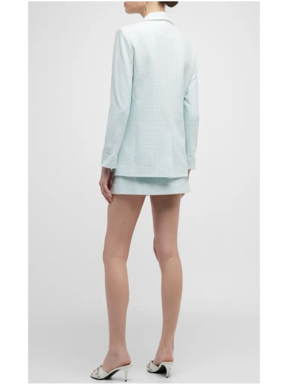 Alice + Olivia "Justin" longline blazer the houndstooth print - Picture 7 of 16